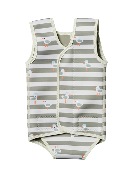 Sunnylife Baby Sammy Swim Wetsuit, Green Stripe, Green Stripe