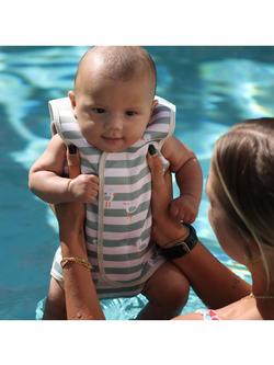 Sunnylife Baby Sammy Swim Wetsuit, Green Stripe - view 2, Green Stripe