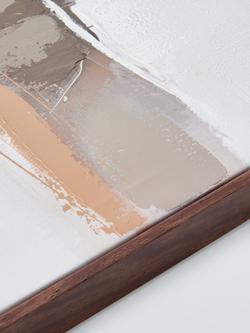 John Lewis 'Modern Luxe' Abstract Framed Canvas Print, 80 x 80cm, Mocha Mousse - view 2, Brown