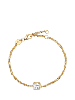 Daisy London Birthstone Bracelet, June/Moonstone, Yellow Gold