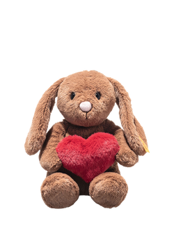 Steiff Hoppie Rabbit Love Plush Toy, 16cm, Multi