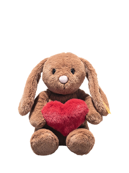 Steiff Hoppie Rabbit Love Plush Toy, 16cm, Multi