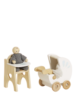 Le Toy Van Wooden Dollhouse Nursery Set, Multi