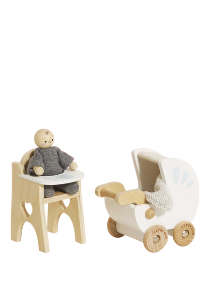 Le Toy Van Wooden Dollhouse Nursery Set, Multi