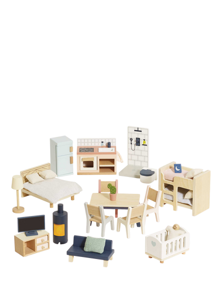 Le Toy Van Dollhouse Furniture Set, 35 Piece, FSC-Certified (Beech Wood), Multi