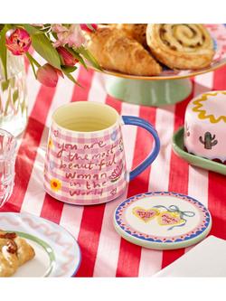 Eleanor Bowmer 'Beautiful Mum' Fine China Mug & Coaster Set, 535ml - view 2, Multi