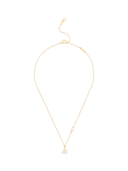 Coach Cherry Pendant Chain Necklace, Pearl, Pearl