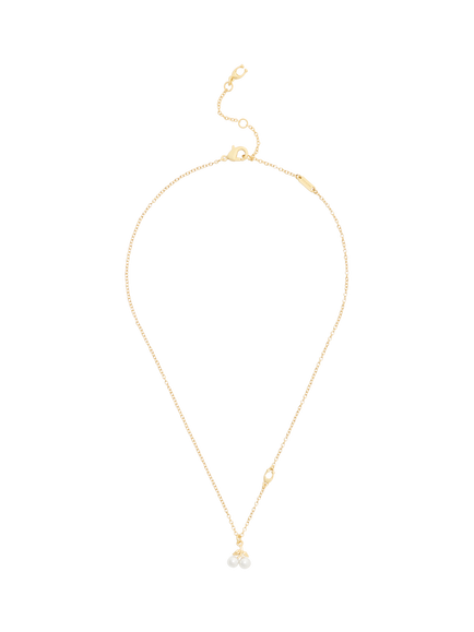 Coach Cherry Pendant Chain Necklace, Pearl, Pearl