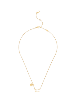 Coach Sculpted C Chain Necklace, Chalk, Chalk