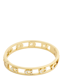 Coach Signature C Bangle Bracelet, Chalk, Chalk