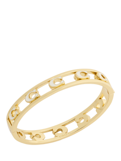 Coach Signature C Bangle Bracelet, Chalk - view 2, Chalk