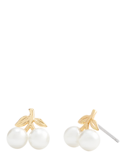 Coach Cherry Cluster Stud Earrings, Pearl, Pearl