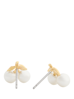 Coach Cherry Cluster Stud Earrings, Pearl - view 2, Pearl