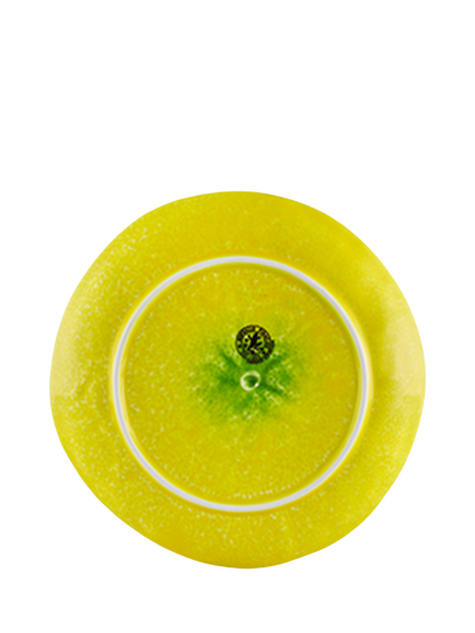 Bordallo Pinheiro Lemon Earthenware Dessert Plate, 20cm, Yellow - view 2, Yellow