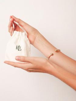 Lauren Ralph Lauren Blush Stone Open Cuff, Gold/ Pink - view 2, Gold/ Pink