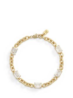 Lauren Ralph Lauren Cable Chain Bracelet, Gold/ Clear, Gold/ Clear
