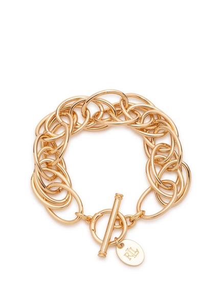 Lauren Ralph Lauren Interlock Toggle Bracelet, Gold, Gold