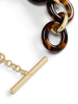Lauren Ralph Lauren Toggle Bracelet, Gold/ Tortoise - view 2, Gold/ Tortoise