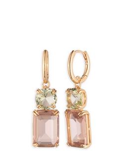 Lauren Ralph Lauren Crystal Drop Earrings, Gold/ Pink, Gold/ Pink