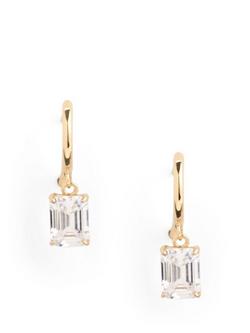 Lauren Ralph Lauren Crystal Drop Huggie Earrings, Gold/ Clear