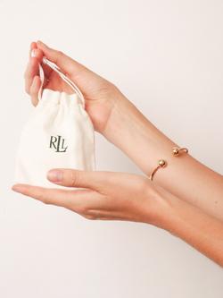Lauren Ralph Lauren Pearl and Coin Double Drop Earrings, Gold/ White - view 2, Gold/ White