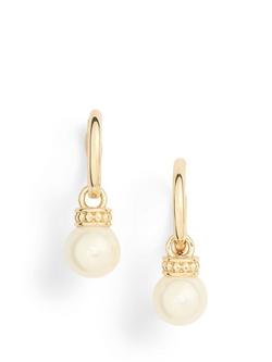 Lauren Ralph Lauren Pearl Drop Earrings, Gold/ White, Gold/ White