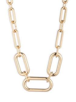 Lauren Ralph Lauren Link Collar Necklace, Gold - view 2, Gold