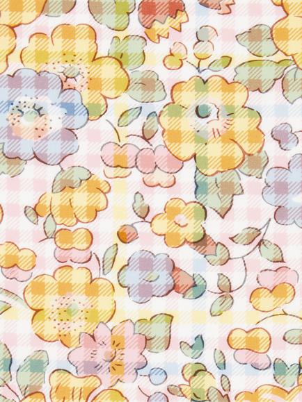 Liberty Fabrics Tana Lawn® Betsy Check Fabric, Yellow, Yellow