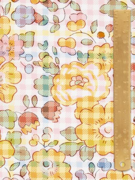 Liberty Fabrics Tana Lawn® Betsy Check Fabric, Yellow - view 2, Yellow