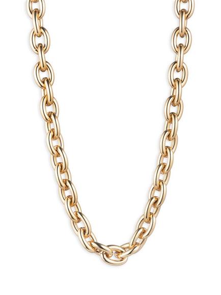 Lauren Ralph Lauren Link Chain Toggle Necklace, Gold/ Tortoise - view 2, Gold/ Tortoise