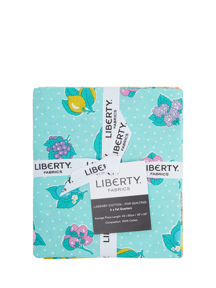 Liberty Fabrics Gifts From the Garden Lasenby Cotton Fat Quarter Quilting Fabric, Pack of 5, Green - view 2, Multi
