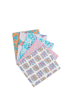 Liberty Fabrics Gifts From the Garden Lasenby Cotton Fat Quarter Quilting Fabric, Pack of 5, Lilac, Multi