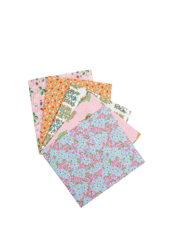 Liberty Fabrics Gifts From the Garden Lasenby Cotton Fat Quarter Quilting Fabric, Pack of 5, Peach, Multi