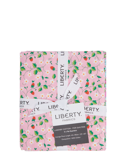 Liberty Fabrics Gifts From the Garden Lasenby Cotton Fat Quarter Quilting Fabric, Pack of 5, Peach - view 2, Multi