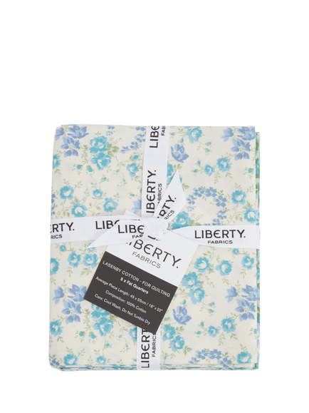 Liberty Fabrics Palace Gardens Lasenby Cotton Fat Quarter Quilting Fabric, Pack of 5, Blue/Green - view 2, Multi