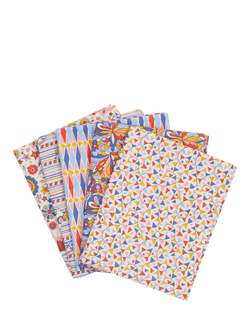 Liberty Fabrics Summer Fair Collection Fat Quarter Quilting Fabric, Pack of 5, Blue/Red, Multi