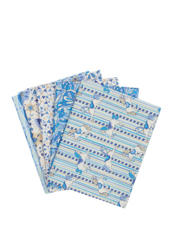 Liberty Fabrics Summer Fair Collection Fat Quarter Quilting Fabric, Pack of 5, Blue, Multi