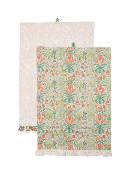 William Morris At Home Kitchen Garden Tea Towels, Set of 2, Multi, Multi