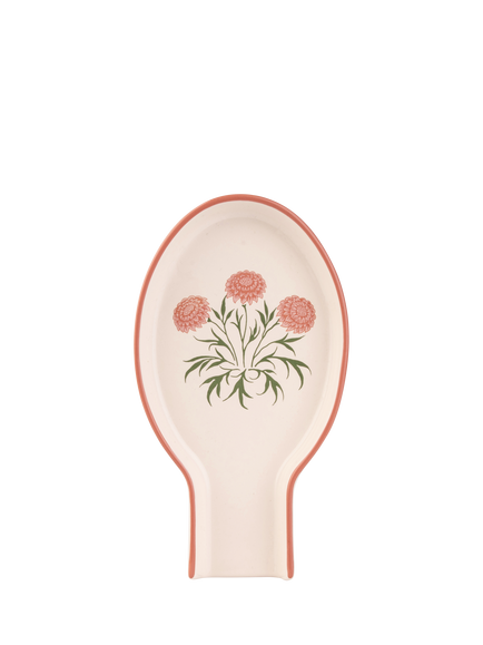William Morris At Home Kitchen Garden Carnation Flower Stoneware Spoon Rest, Multi