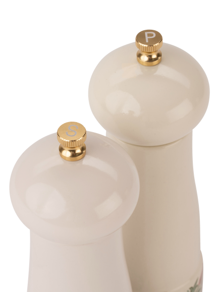 William Morris At Home Kitchen Garden Salt & Pepper Mill Set, White - view 2, White