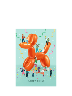 The London Studio Balloon Dog Party Time Card, Multi