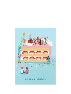 The London Studio Strawberry Birthday Cake, Multi