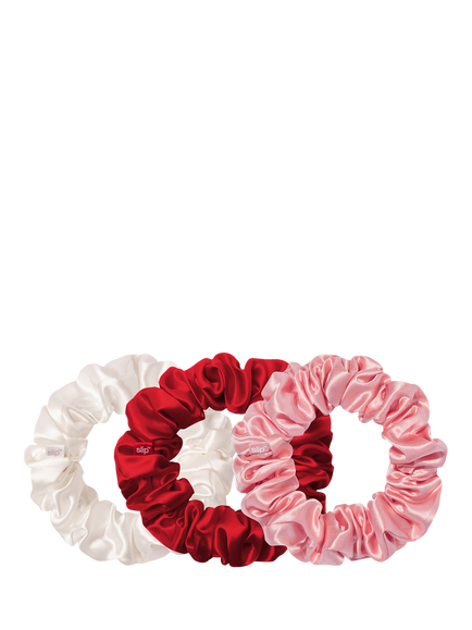 Slip® Large Silk Scrunchies, Pack of 3, Rosy