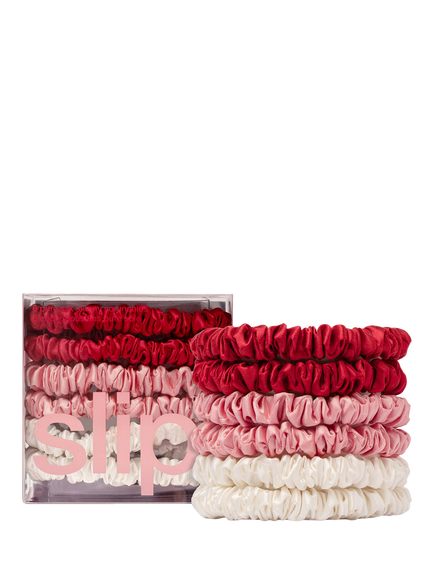 Slip® Skinny Silk Scrunchies, Sweetie, Pack of 6 - view 2, Sweetie
