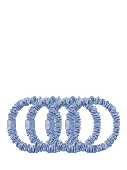 Slip® Pure Silk Skinny Scrunchies, Cornflower