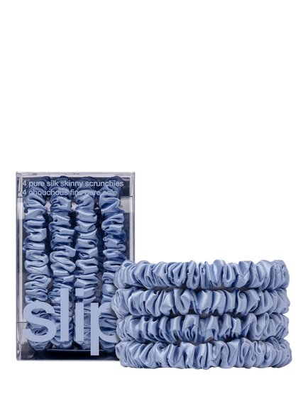 Slip® Pure Silk Skinny Scrunchies - view 2, Cornflower