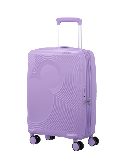 American Tourister Mickey Mouse Magic 8-Wheel Spinner 55cm Expandable Cabin Case, Mickey Soft Lilac