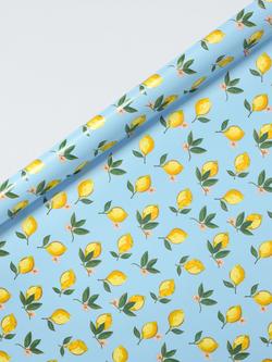 Elizabeth Scarlett Blue Lemons Wrapping Paper, L3m, Multi, Multi