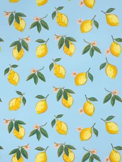 Elizabeth Scarlett Blue Lemons Wrapping Paper, L3m, Multi - view 2, Multi
