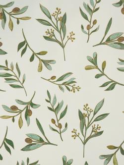 Elizabeth Scarlett Olive Leaves Wrapping Paper, L3m, Multi - view 2, Multi